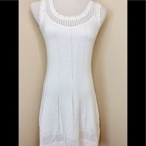 White dress sleeveless Ralph Lauren dress tank top style fit & flair white dress